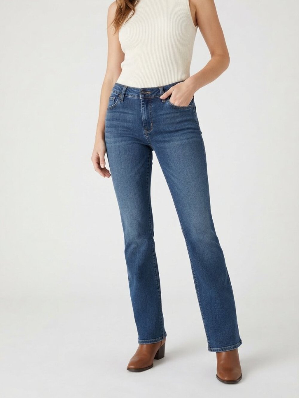 Wrangler Retro Mae Mid Rise Bootcut Jeans Blue Size 5 Junior NWT